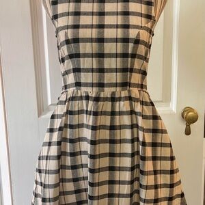 Plaid Sleeveless Dress XS Mata Traders pockets D12
